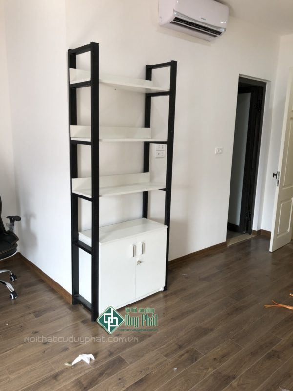 Thanh lý giá kệ trang trí có tủ đựng tài liệu văn phòng rộng 80cm cao 2m (KTT-01)