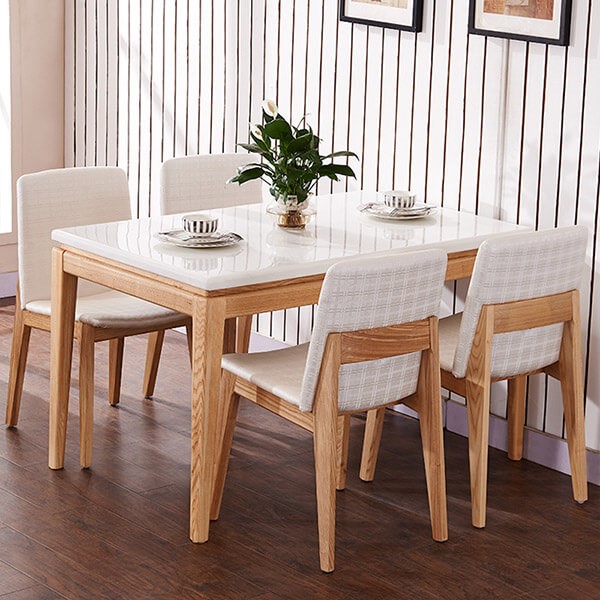 Bộ bàn ăn 4 ghế ĐẸP giá rẻ bằng gỗ tự nhiên