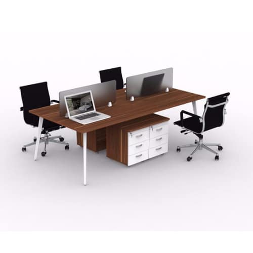 Các mẫu bàn làm việc 4 người ngồi đẹp cho văn phòng