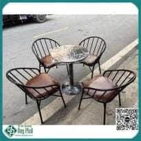COMBO 1 bàn 4 ghế Bàn Ghế Cafe – Ghế Nan  (DP-2)