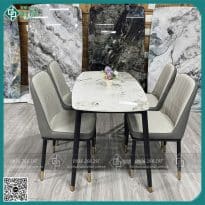 Bộ bàn ăn 4 ghế mặt đá nhập khẩu – BADP29