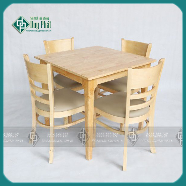 Bộ bàn ăn 4 ghế CABIN giá rẻ màu tự nhiên – BADP22