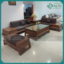 Bộ sofa gỗ sồi 2 văng chân quỳ – SFDP16