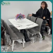 Bàn Ăn 6 Ghế mặt đá ceramic (BADP45)