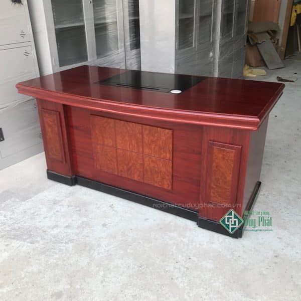 Thanh lý bàn giám đốc Bình Hòa 1m6, màu nâu đỏ, hàng mới 100%