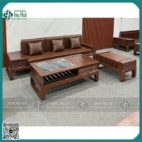 sofa văng gỗ sồi nga chân quỳ 3 món sfgDP-11000