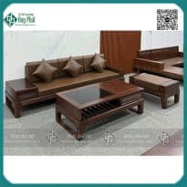 sofa văng gỗ sồi nga chân quỳ 3 món sfgDP-11000