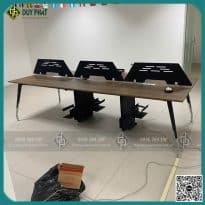 thanh lý bàn modul 6 chỗ hoà phát 1m2x3m6 bàn mới 90%