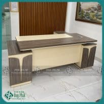 Bàn giám đốc 2 Tủ phụ kích thước 1m6x1M8 mặt rộng 80cm (BGĐ-DP-18)