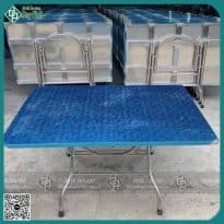 Bộ bàn ăn 6 ghế inox giá rẻ mặt 70x1m2 cao 75cm mới 99%